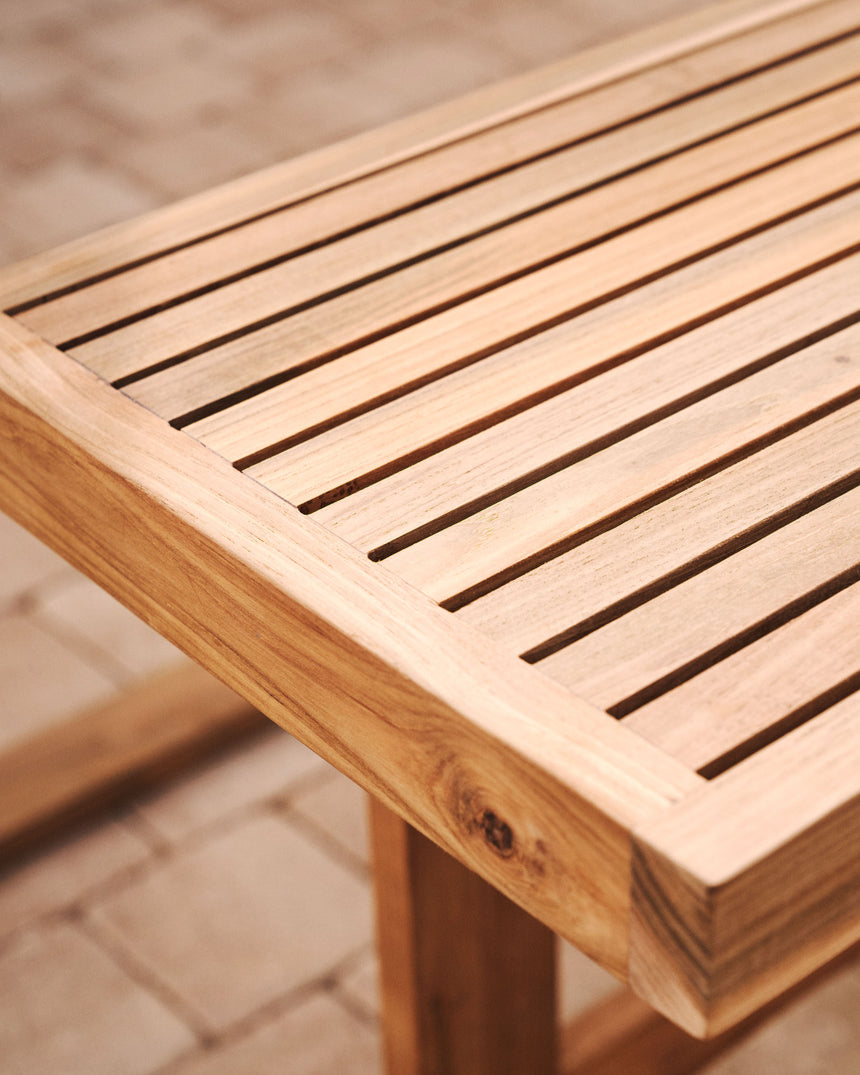 Canadell hohe Bank 100% outdoor aus massivem recyceltem Teakholz 130 cm - ZEN ZONE Furniture