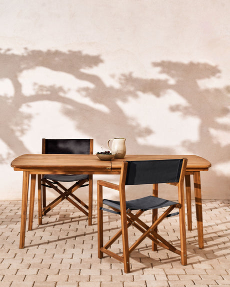 Thianna Outdoorklappstuhl in Schwarz aus massivem Akazienholz FSC 100% - ZEN ZONE Furniture