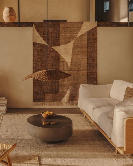 Bisbal Lampenschirm für Pendelleuchte aus Rattan mit natürlichem Finish Ø 80 cm - ZEN ZONE Furniture