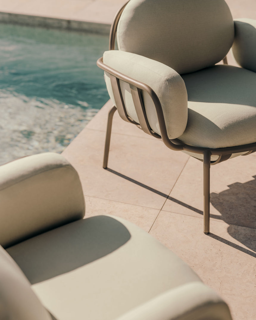 Joncols Gartensessel aus Aluminium mit Finish in Grau - ZEN ZONE Furniture