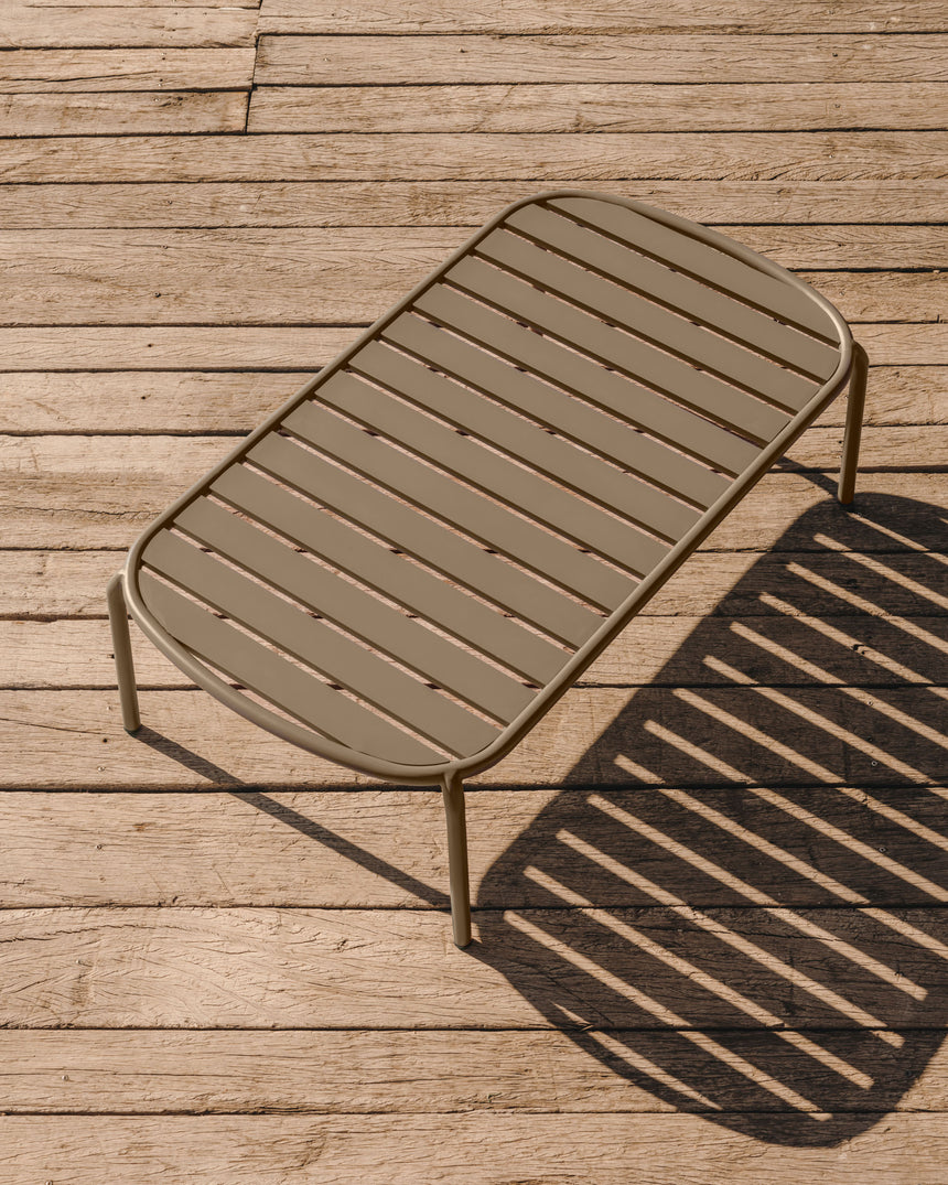 Joncols Gartencouchtisch aus Aluminium mit Finish in Grün Ø 110 x 62 cm - ZEN ZONE Furniture