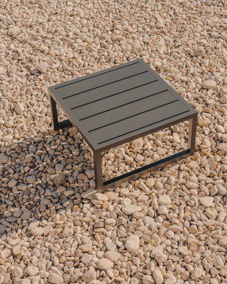 Beistelltisch Comova 100% outdoor aus schwarzem Aluminium 60 x 60 cm - ZEN ZONE Furniture