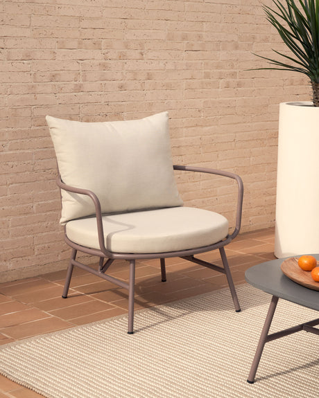 Bramant Sessel aus Stahl mit Finish in Helllila - ZEN ZONE Furniture