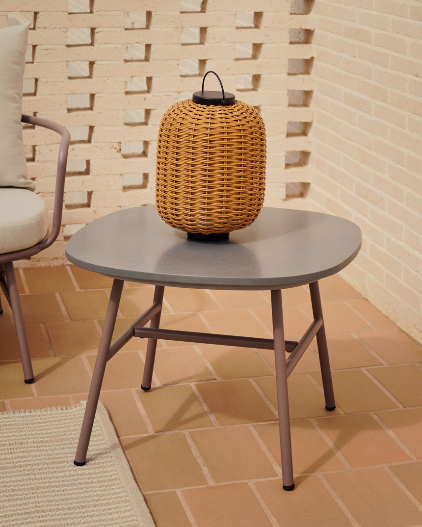 Bramant Beistelltisch aus Stahl mit Finish in Helllila 60 x 60 cm - ZEN ZONE Furniture