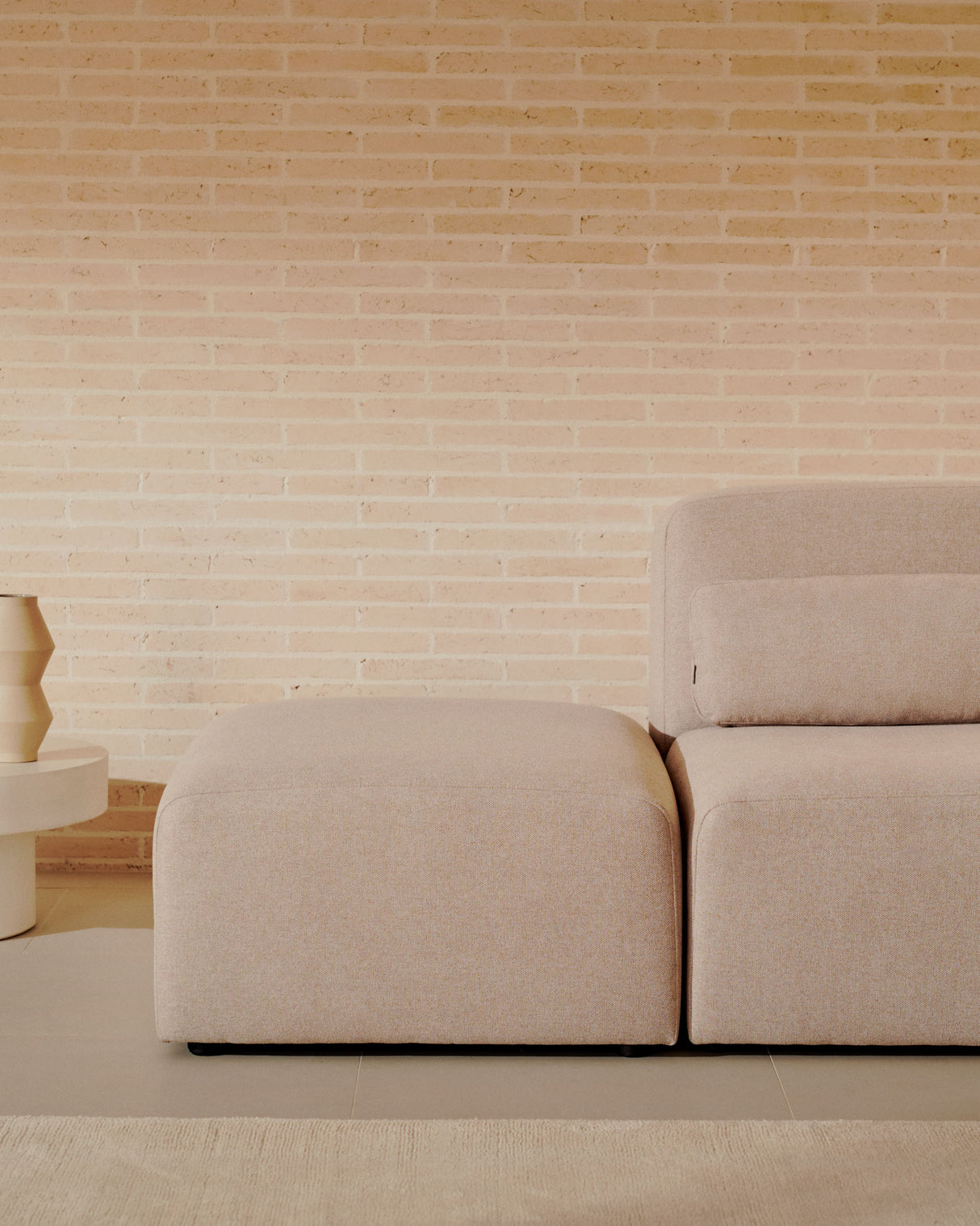 Neom Pouf Randmodul in Beige 75 x 89 cm - ZEN ZONE Furniture