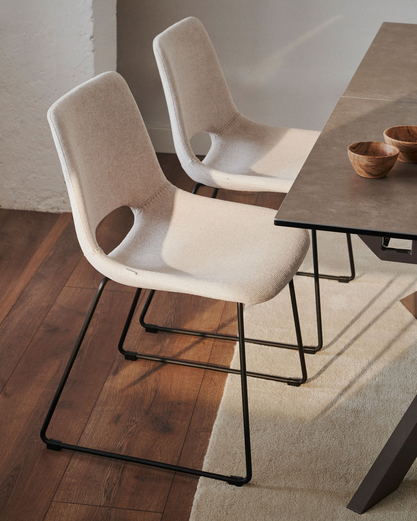 Zahara Stuhl Beige - ZEN ZONE Furniture