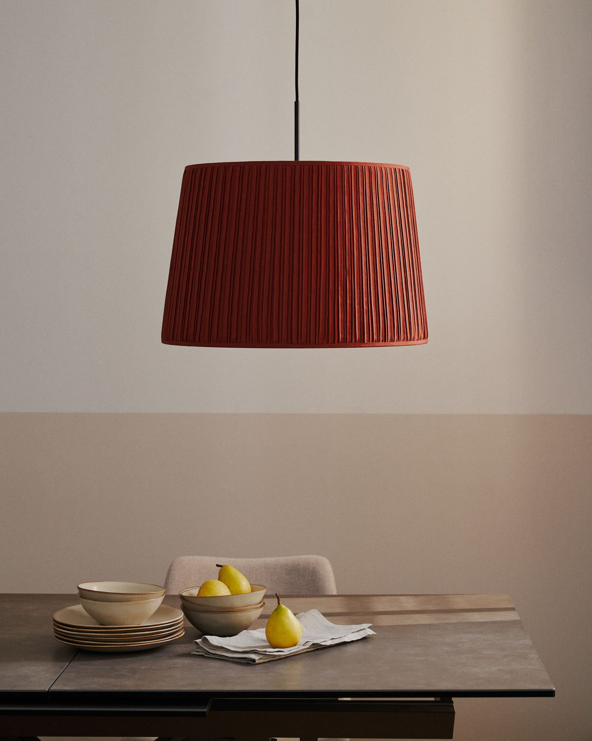 Lampenschirm für Deckenleuchte Guash in Terrakotta Ø 50 cm - ZEN ZONE Furniture