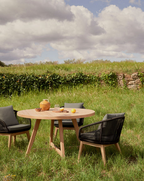 Urgell runder Tisch 100% outdoor aus massivem Eukalyptus Ø 130 cm 100% FSC - ZEN ZONE Furniture