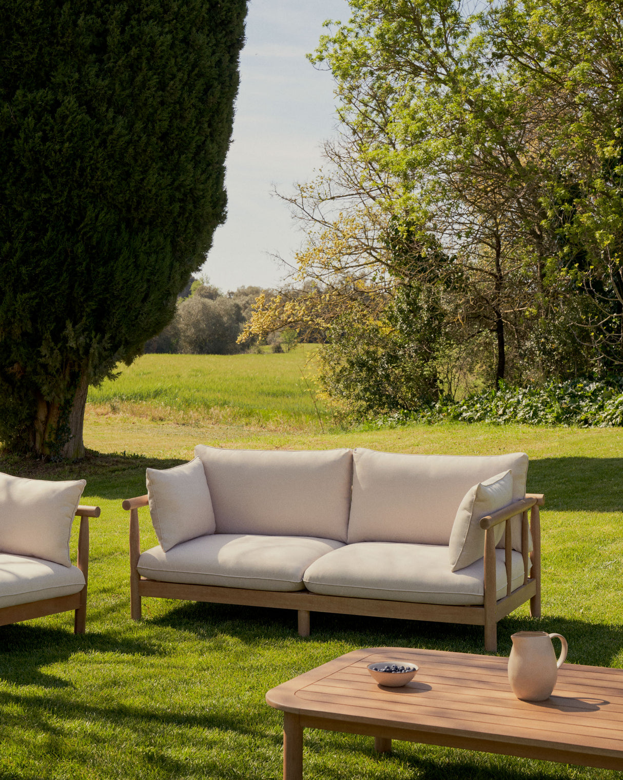 Sacova 2-Sitzer-Sofa aus massivem Eukalyptusholz 195 cm 100% FSC - ZEN ZONE Furniture