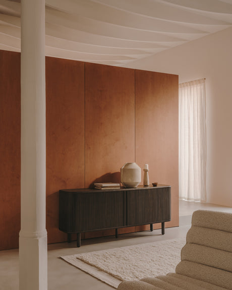 Mailen Sideboard 2 Türen aus Eschenfurnier mit dunklem Finish 180 x 75 cm - ZEN ZONE Furniture