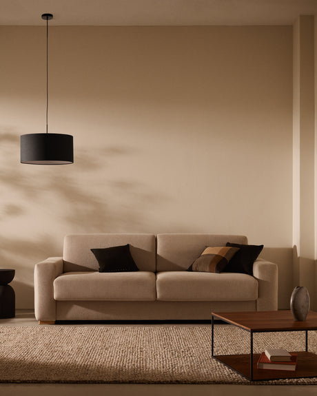 Lampenschirm für Deckenleuchte Santana in Schwarz mit Diffusor in Weiß Ø 40 cm - ZEN ZONE Furniture