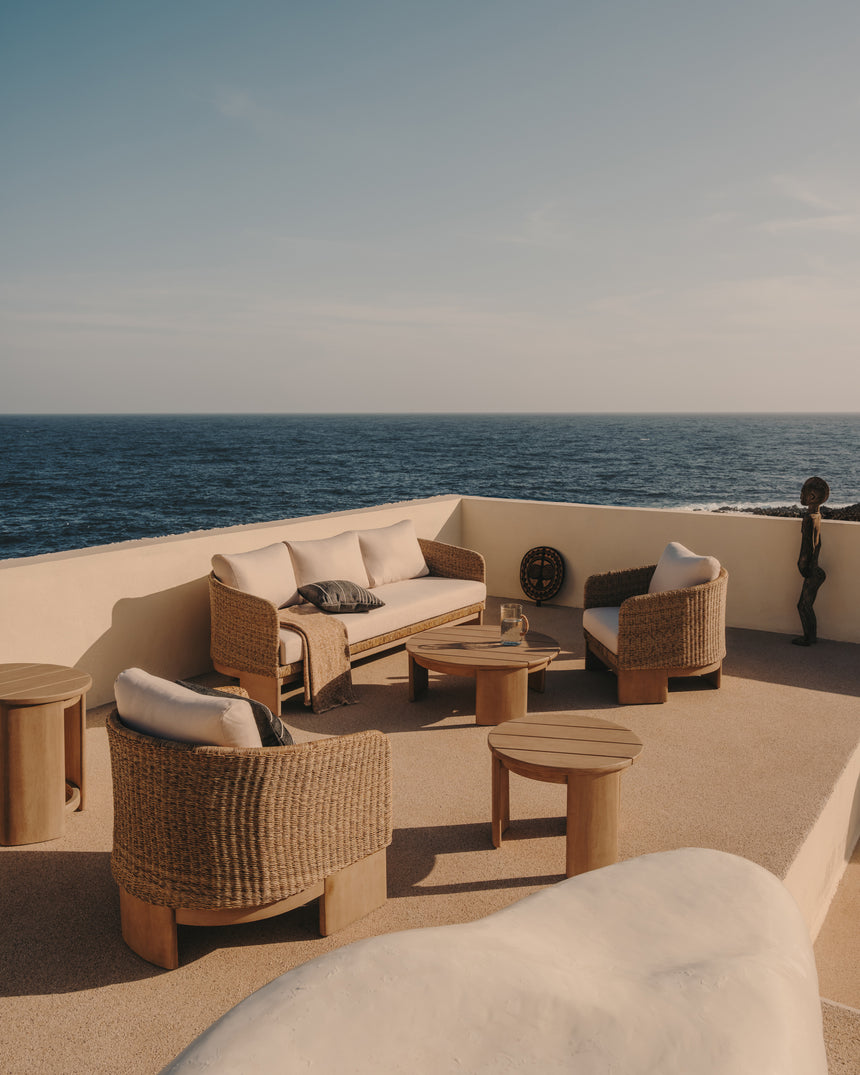 Xoriguer Sessel aus synthetischem Rattan und massivem Eukalyptusholz 100 % FSC - ZEN ZONE Furniture