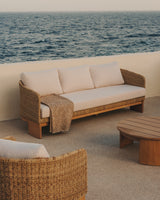 Xoriguer 3-Sitzer-Sofa aus synthetischem Rattan und massivem Eukalyptusholz 100 % FSC 223 - ZEN ZONE Furniture
