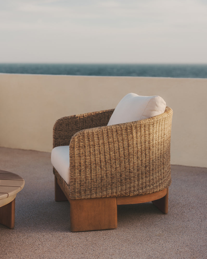 Xoriguer Sessel aus synthetischem Rattan und massivem Eukalyptusholz 100 % FSC - ZEN ZONE Furniture