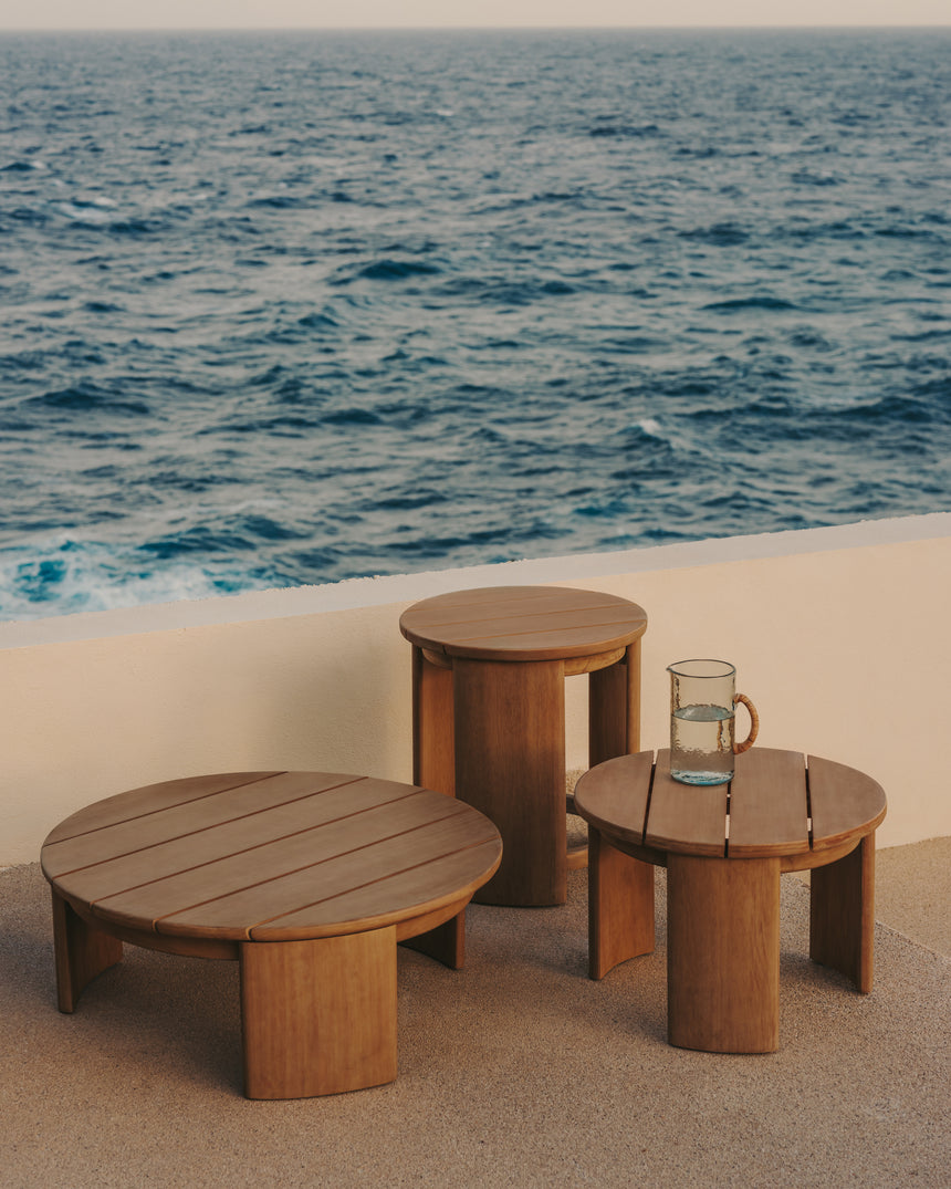 Xoriguer Beistelltisch aus massivem Eukalyptusholz FSC 100% Ø 56 cm - ZEN ZONE Furniture