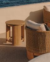 Xoriguer Beistelltisch aus massivem Eukalyptusholz FSC 100% Ø 56 cm - ZEN ZONE Furniture