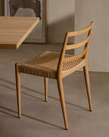Analy Stuhl aus massiver Eiche mit natürlichem Finish und Sitz aus Seil FSC 100% - ZEN ZONE Furniture