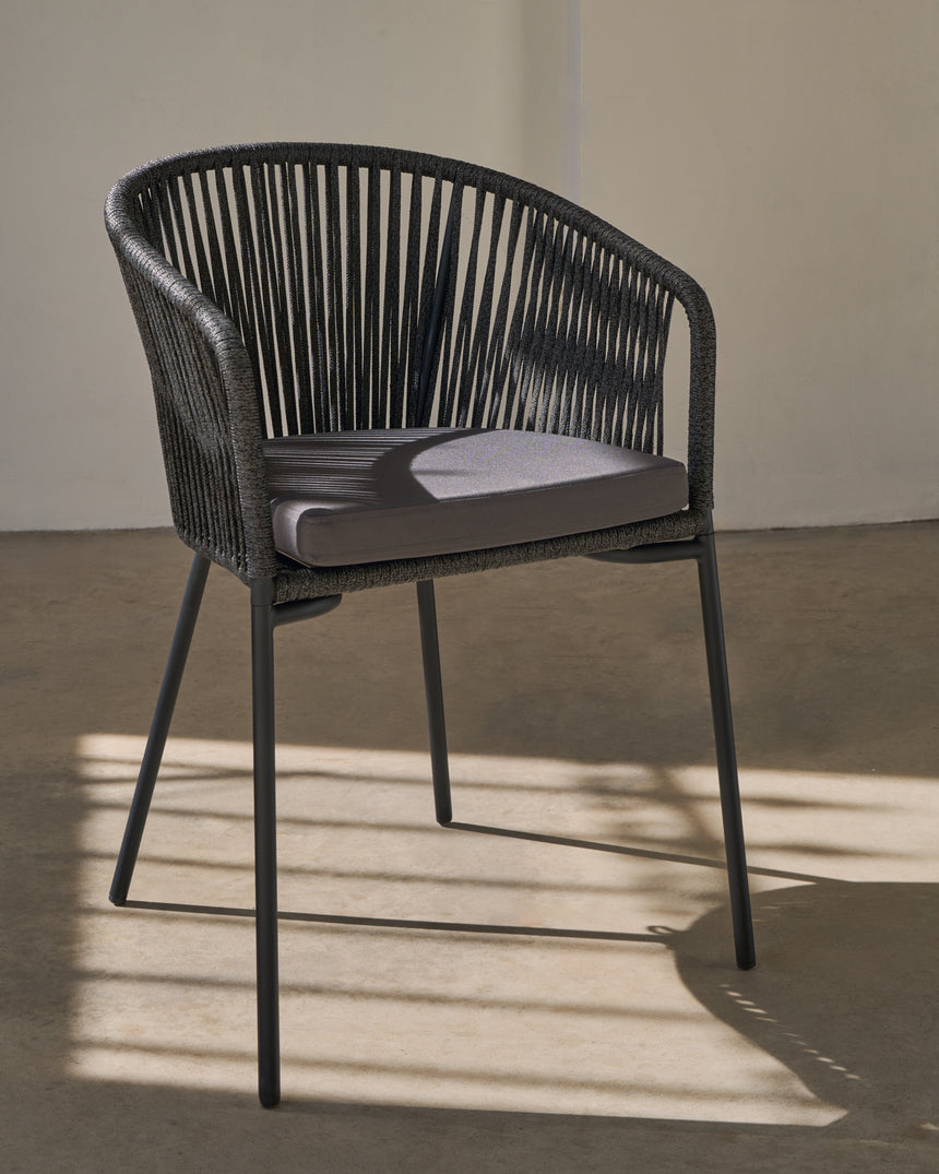 Garten-Essstuhl Schwarz Yanet - ZEN ZONE Furniture