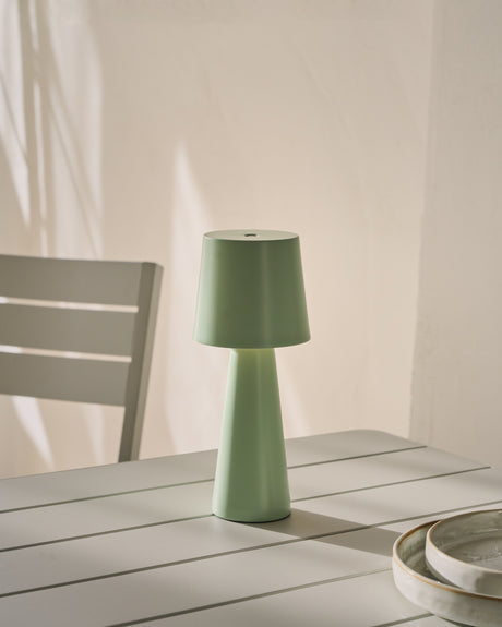 Arenys Outdoor Tischlampe klein aus Metall mit türkisfarbenem Lackfinish - ZEN ZONE Furniture
