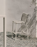 Culip Outdoor-Hocker aus Seil und weißem Aluminium 65 cm - ZEN ZONE Furniture