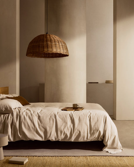 Jornets Schirm für Deckenlampe aus Rattan mit naturfarbenem Finish Ø 80 cm - ZEN ZONE Furniture