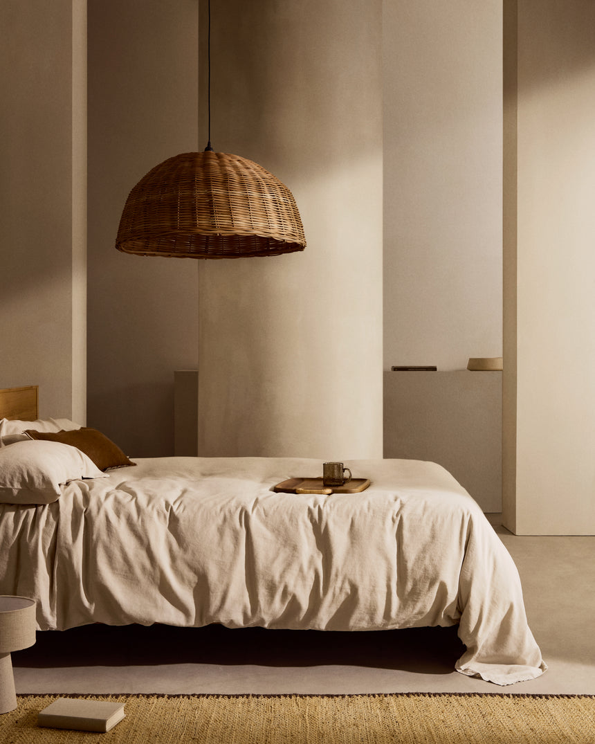 Jornets Schirm für Deckenlampe aus Rattan mit naturfarbenem Finish Ø 80 cm - ZEN ZONE Furniture