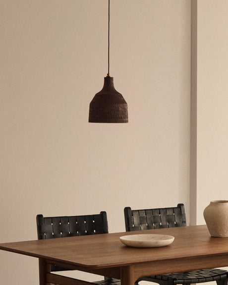 Deckenleuchte Amire aus Holz mit schwarzem Finish Ø 21 cm - ZEN ZONE Furniture