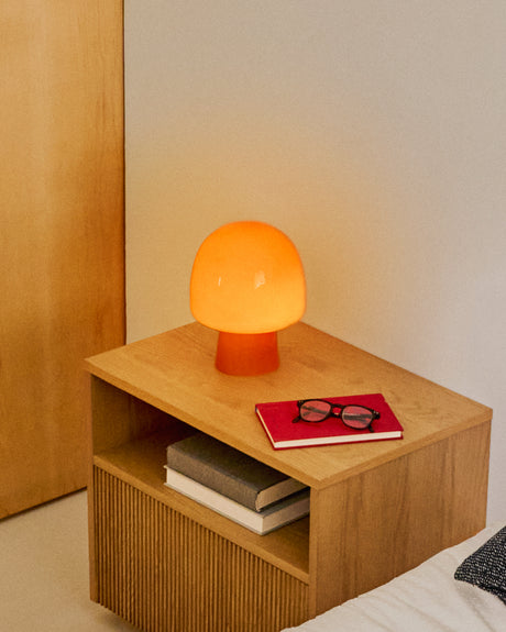 Tischleuchte Reig aus orangefarbenem Glas - ZEN ZONE Furniture