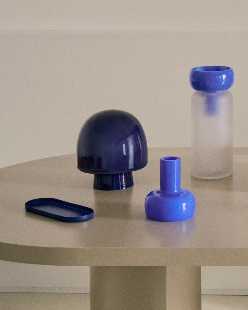Tischleuchte Reig aus blauem Glas - ZEN ZONE Furniture