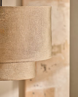 Mariela Schirm für Deckenlampe aus Leinen mit beigem Finish Ø 40 x 34 cm - ZEN ZONE Furniture