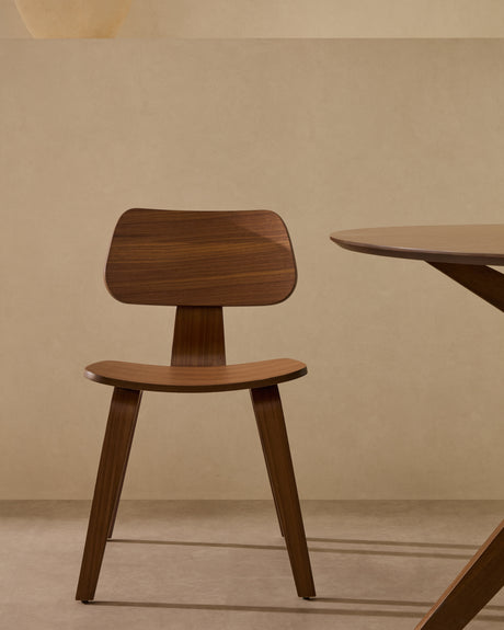 Stuhl Gena aus Nussbaumfurnier und Kautschukholz - ZEN ZONE Furniture