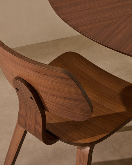 Stuhl Gena aus Nussbaumfurnier und Kautschukholz - ZEN ZONE Furniture