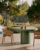 Runder Tisch Aiguablava aus Zement in Grün Ø 120 cm - ZEN ZONE Furniture