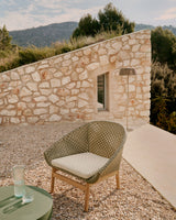 Sessel Olbia aus synthetischem Rattan und massivem Teakholz FSC 100 %