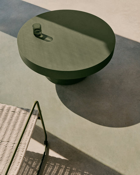Couchtisch Aiguablava aus Zement in Grün Ø 90 cm - ZEN ZONE Furniture