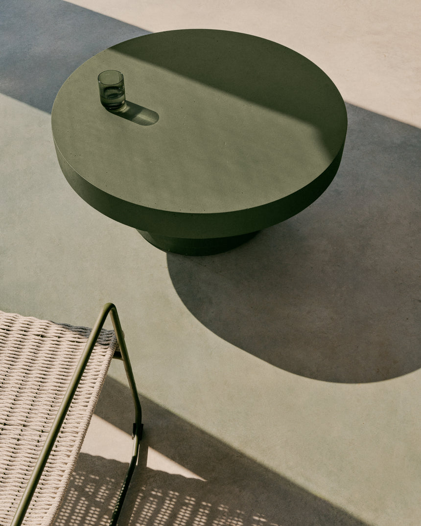Couchtisch Aiguablava aus Zement in Grün Ø 90 cm - ZEN ZONE Furniture