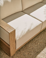 3-Sitzer-Sofa Ambra aus massivem Akazienholz mit hellem Finish 249 cm - ZEN ZONE Furniture