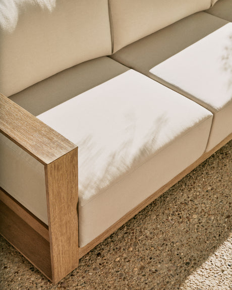 3-Sitzer-Sofa Ambra aus massivem Akazienholz mit hellem Finish 249 cm - ZEN ZONE Furniture
