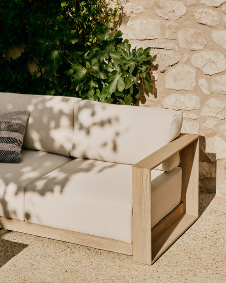 2-Sitzer-Sofa Ambra aus massivem Akazienholz mit hellem Finish 174 cm - ZEN ZONE Furniture