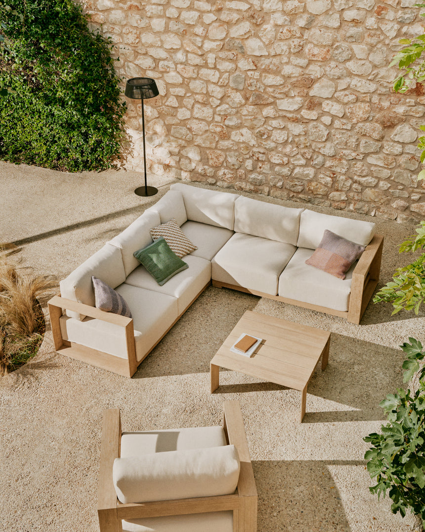 Couchtisch Ambra aus massivem Akazienholz mit hellem Finish 82,5 x 82,5 cm FSC 100% - ZEN ZONE Furniture