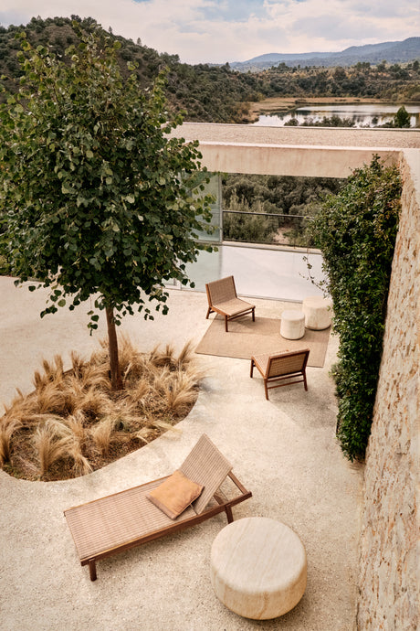 Sofa Itani aus massivem Teakholz und synthetischem Rattan FSC 100% - ZEN ZONE Furniture