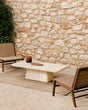 Couchtisch Drasi aus Zement in Travertinoptik 140 x 70 cm - ZEN ZONE Furniture