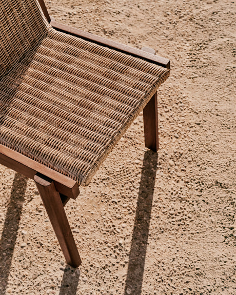 Stuhl Itani aus massivem Teakholz und synthetischem Rattan FSC 100% - ZEN ZONE Furniture
