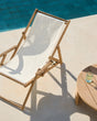 Klappbarer Outdoor-Liegestuhl Vilara in Weiß aus massivem Akazienholz FSC 100% - ZEN ZONE Furniture