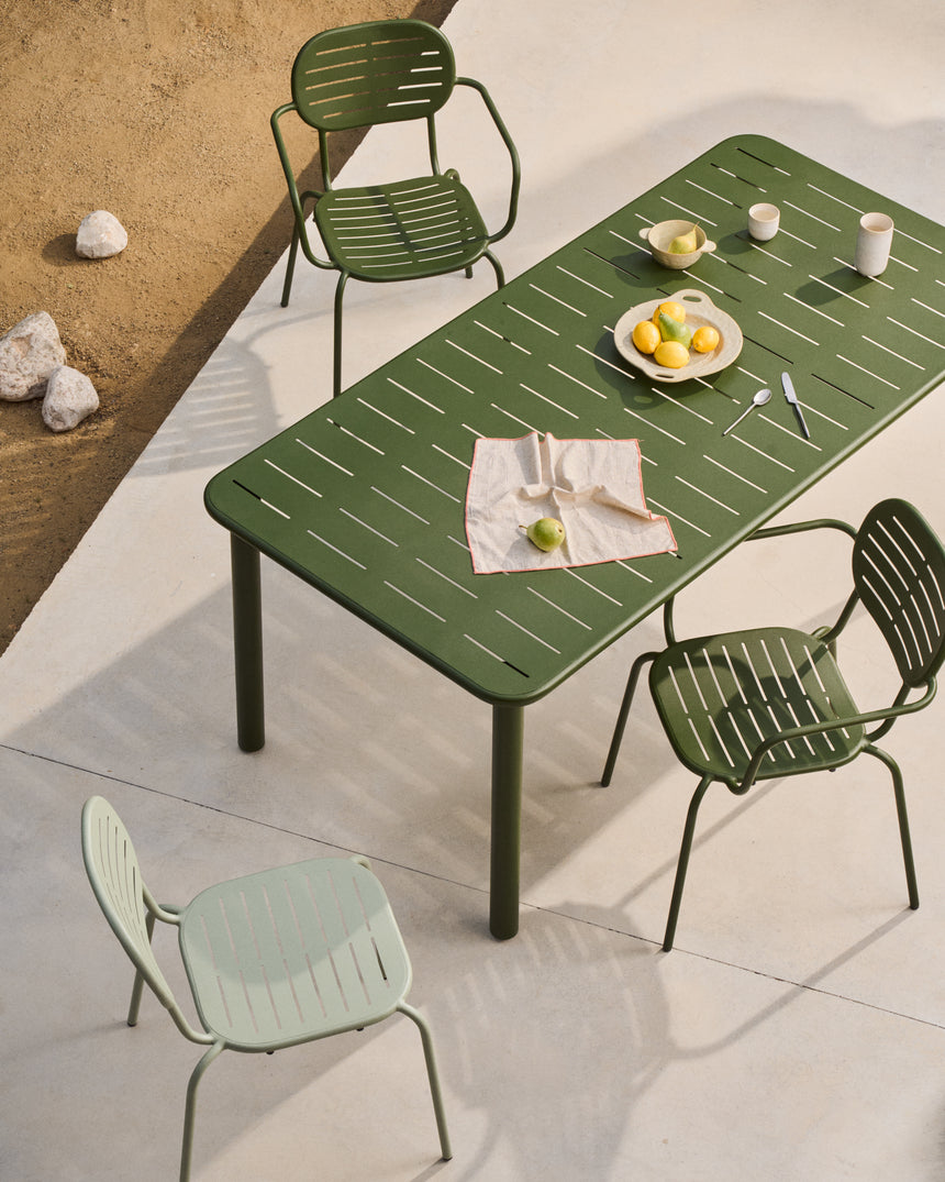 Outdoor-Tisch Brai aus grün verzinktem Stahl 180 x 90 cm - ZEN ZONE Furniture
