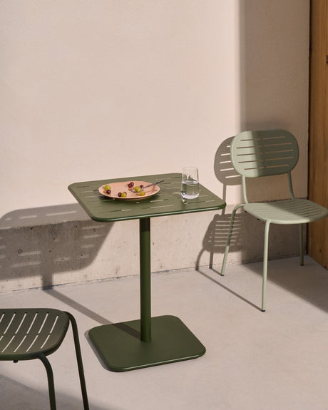 Outdoor-Tisch Brai aus grün verzinktem Stahl 70 x 70 cm - ZEN ZONE Furniture