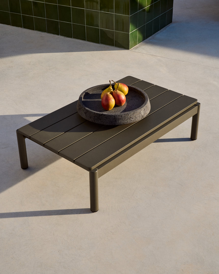 Couchtisch Sorells aus grünem Aluminium 52,4 x 91 cm - ZEN ZONE Furniture