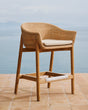 Hocker Galea aus massivem Teakholz und synthetischem Rattan 65 cm FSC 100% - ZEN ZONE Furniture
