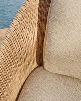 3-Sitzer-Sofa Galea aus massivem Teakholz und synthetischem Rattan 223 cm FSC 100% FSC - ZEN ZONE Furniture
