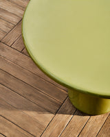 Couchtisch Albanella aus Zement mit glänzend grünem Finish Ø 65 cm - ZEN ZONE Furniture